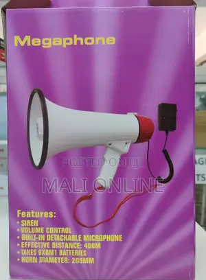 Portable Rechargeable Megaphone With Detachable Microphone