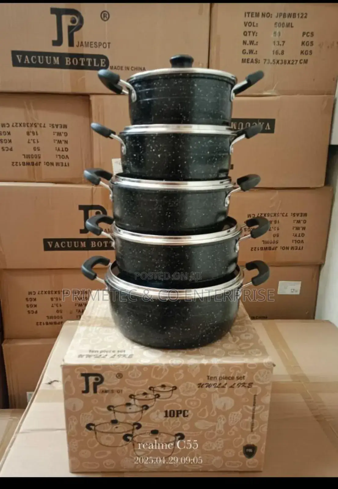 James Pot Black Cookware Set(Wove)