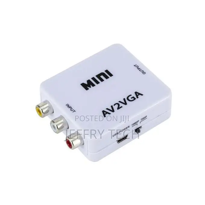 Mini Av2vga Video Converter Convertor Box Av Rca CVBS To