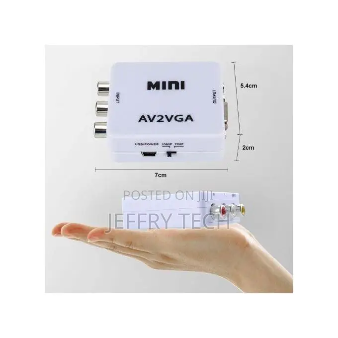 Mini Av2vga Video Converter Convertor Box Av Rca CVBS To
