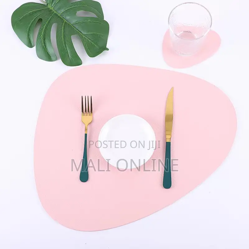12pcs Leather Triangular Placemat Set Nordic Style