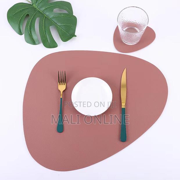 12pcs Leather Triangular Placemat Set Nordic Style - thumbnail 3