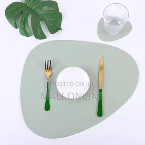 12pcs Leather Triangular Placemat Set Nordic Style