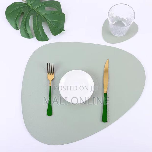 12pcs Leather Triangular Placemat Set Nordic Style - thumbnail 5