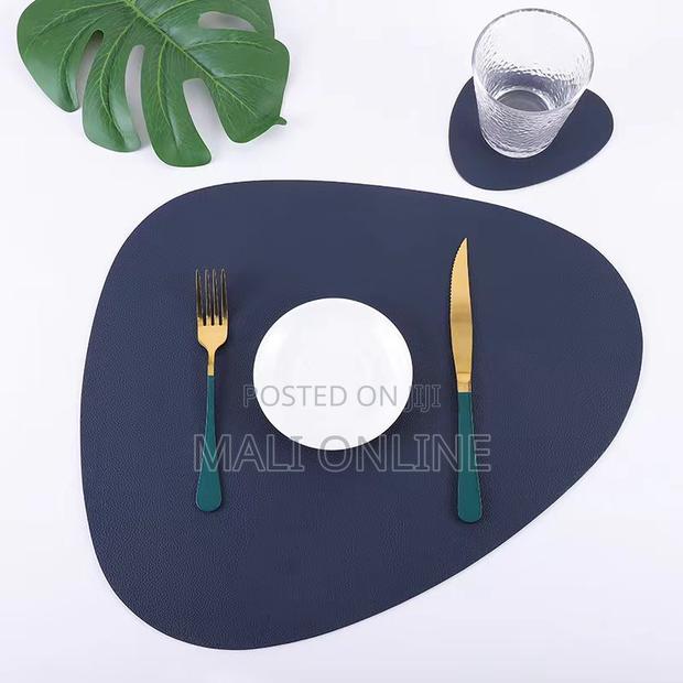 12pcs Leather Triangular Placemat Set Nordic Style - thumbnail 6