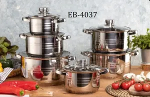 *12pc Edenburg Stainless Steel Cookware