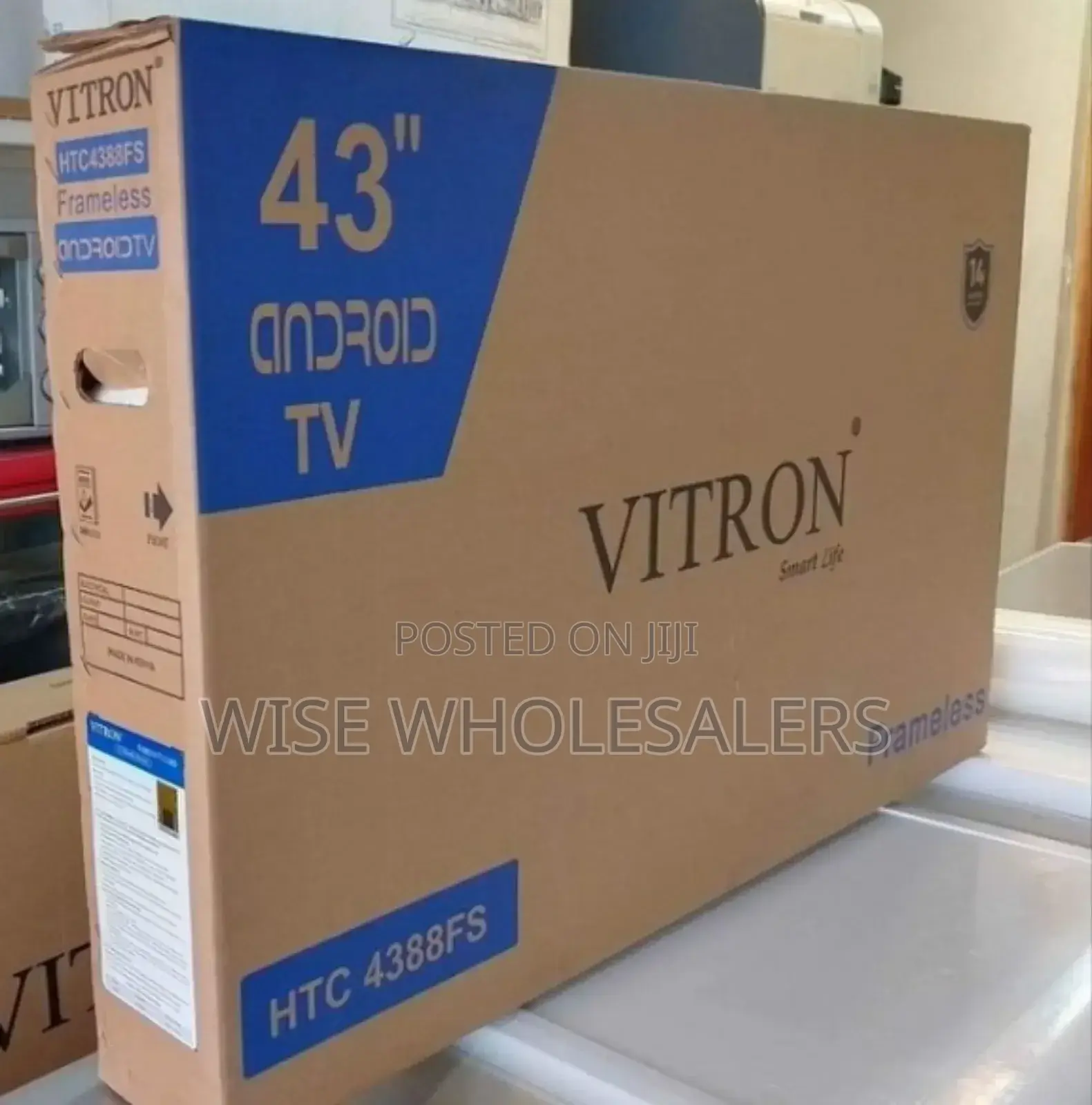 Vitron 43" Frameless Smart Android Tv+Free Wall Bracket