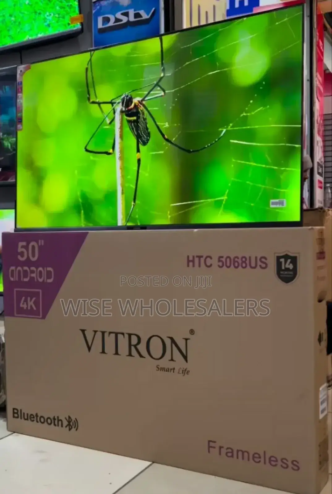 Vitron 5068us 50 Inch Frameless 4k Uhd Android Tv With 1.5gb
