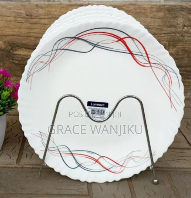 *Set of 6 Luminarc Flowered Dinner Plate