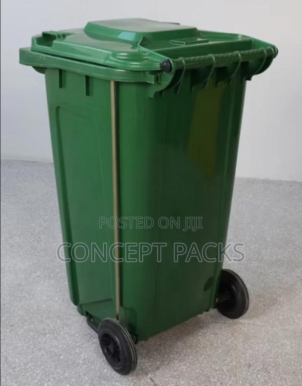 Outdoor 100litres Large Garbage Bin With Wheels. - thumbnail 2