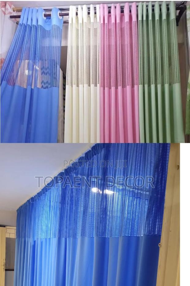 Blue,Pink,Cream And Green  Hospital Well Ventilated Curtains