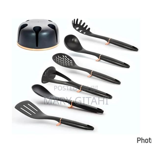 *Haus Roland Rotating Stand 7pc Silicone Kitchen Utensil Set