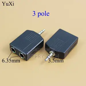 3.5mm/6.35 Female to 2 Rca Male F/M or M/F Male Jack to 2 Du