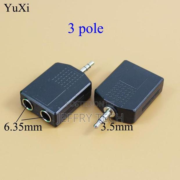 3.5mm/6.35 Female to 2 Rca Male F/M or M/F Male Jack to 2 Du