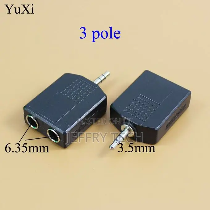 3.5mm/6.35 Female to 2 Rca Male F/M or M/F Male Jack to 2 Du