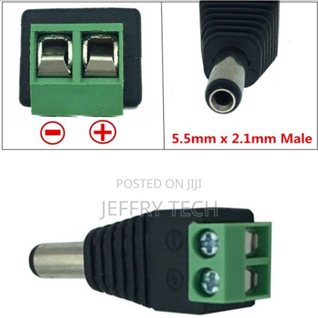 1pcs/ 12v Male Female 2.1x5.5mm 3.5x1.35mm Dc Power Jack Plu