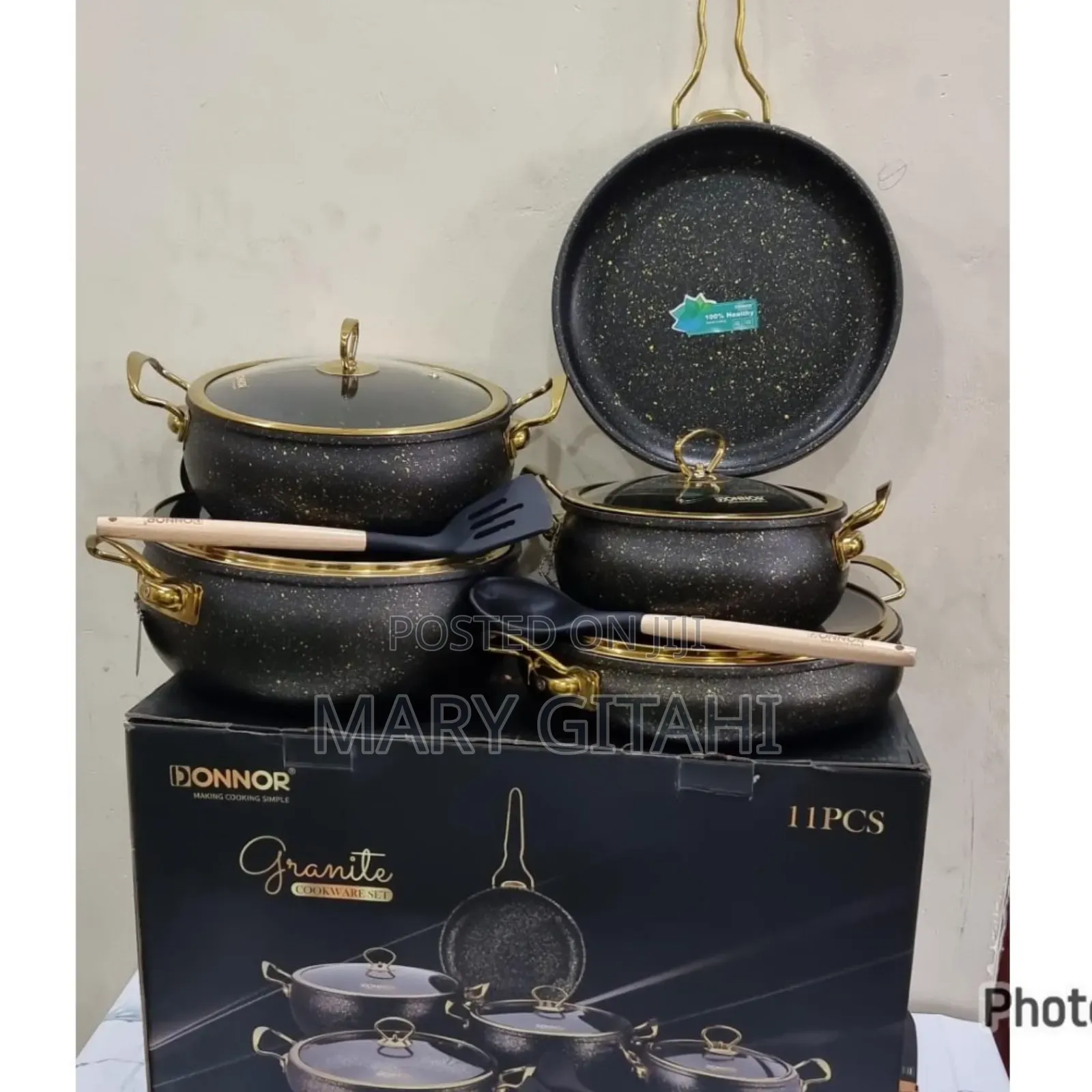 Heavy Elegant 11pcs Donnor Granite Serving/ Cooking Pots
