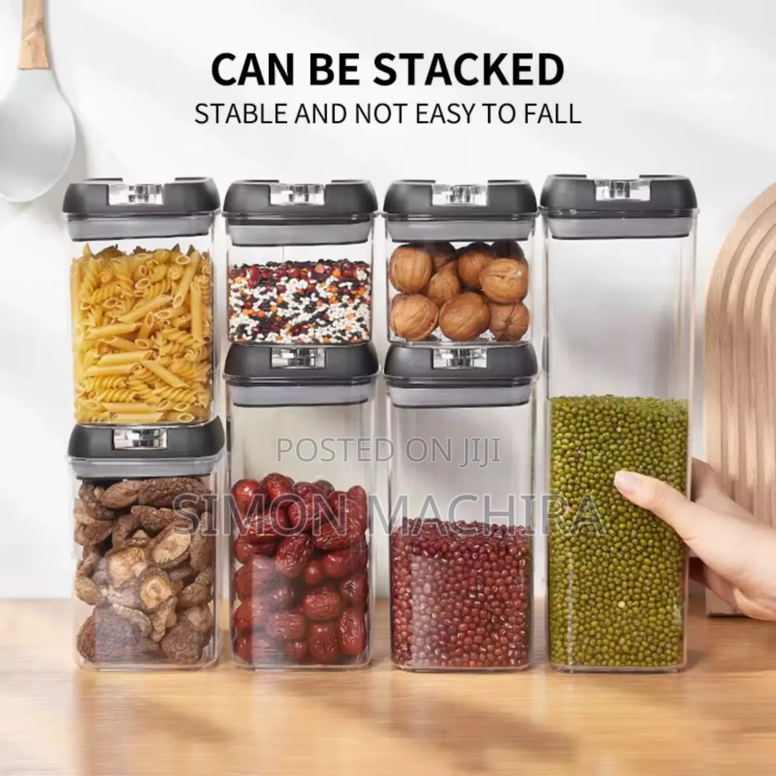 7pcs Acrylic Pantry Food Storage Containers
