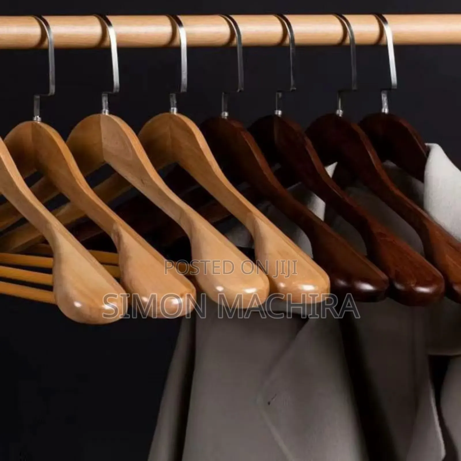 Wooden Hangers With Glossy Finish.