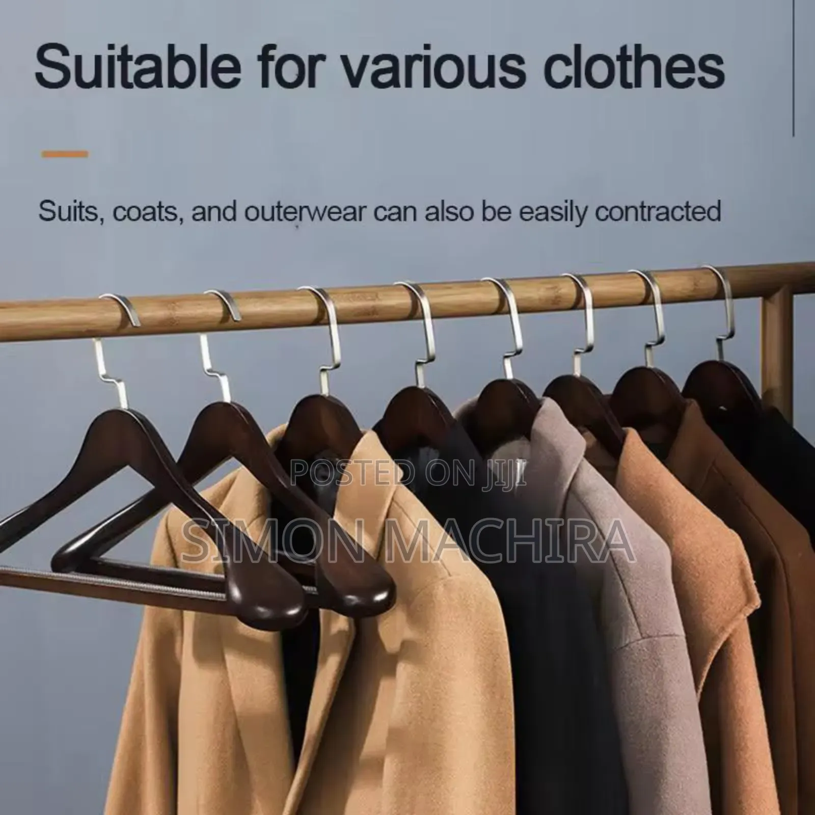 Wooden Hangers With Glossy Finish.