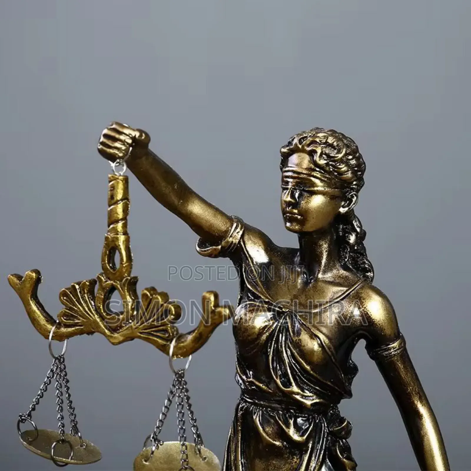 Legal Resin Sculpture Justice Symbol of Honesty Goddess