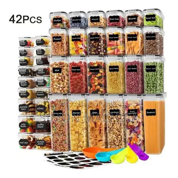 42pcs Plastic Storage Containers Bpa Free and Airtight - main view