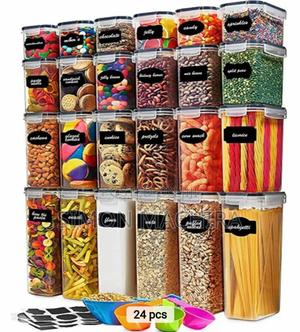 24pcs Airtight Plastic Containers Pantry Organizers - thumbnail 2