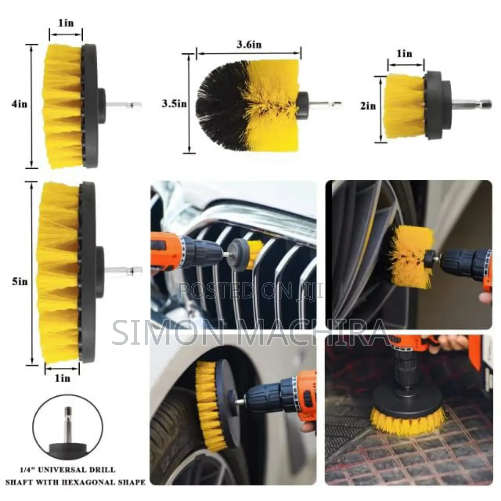 25 PCS Car Wash and Detail Brush and Tool Kit