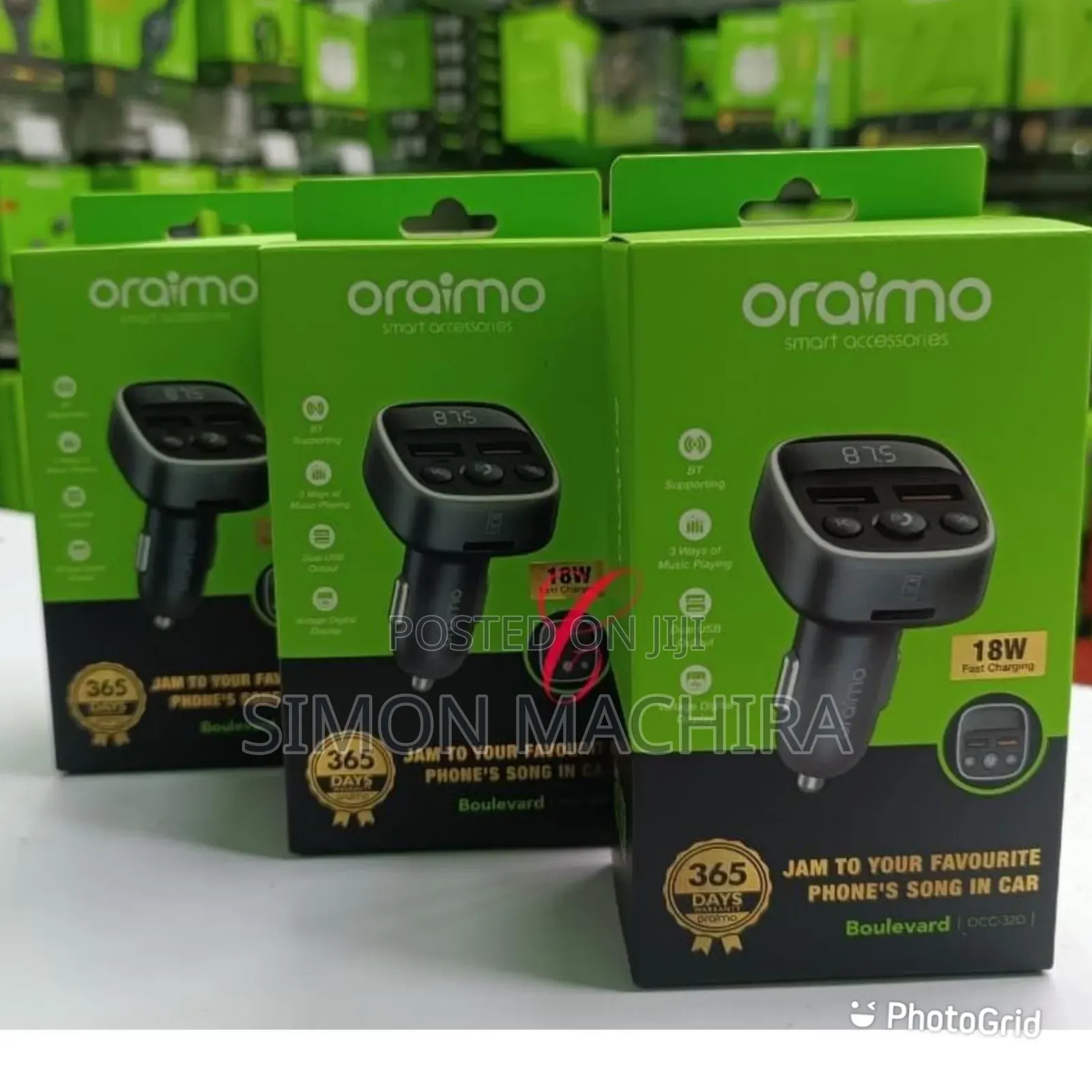 Oraimo Boulevard Car Modulator 18w Fast Charging