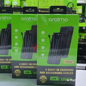 Oraimo Travellers 12w 20000mah Powerbank With Cables