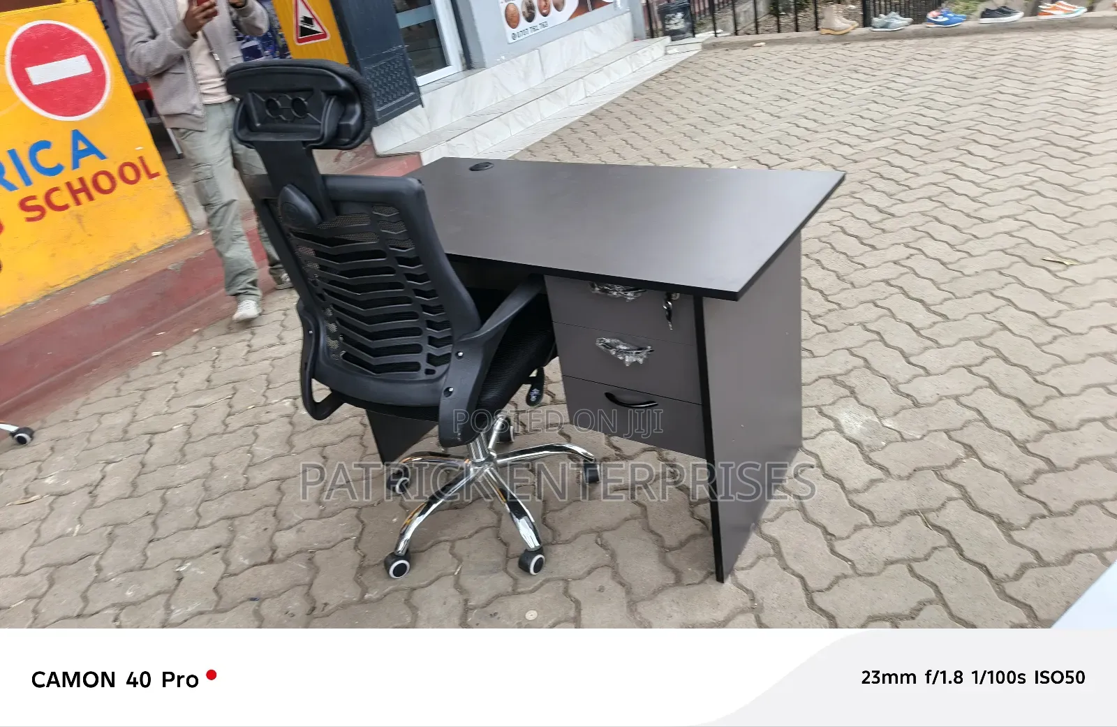 1.2 Mtrs Office Desk Plus Headrest Office Chair
