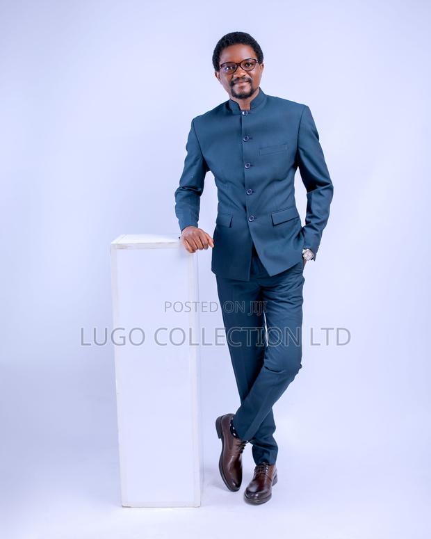 Custom Made Mandarin Collar Suits - thumbnail 3