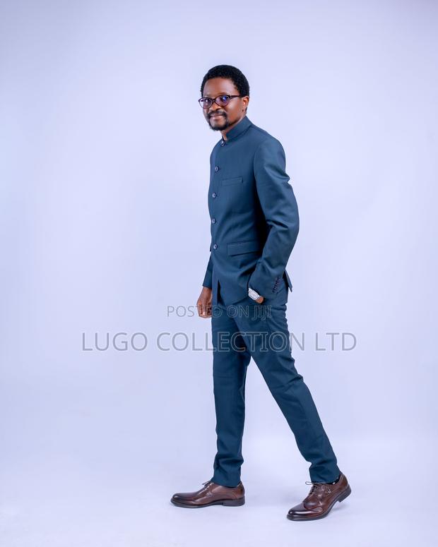 Custom Made Mandarin Collar Suits - thumbnail 5