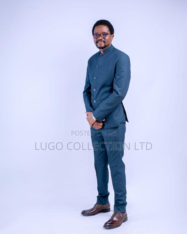 Custom Made Mandarin Collar Suits - thumbnail 4