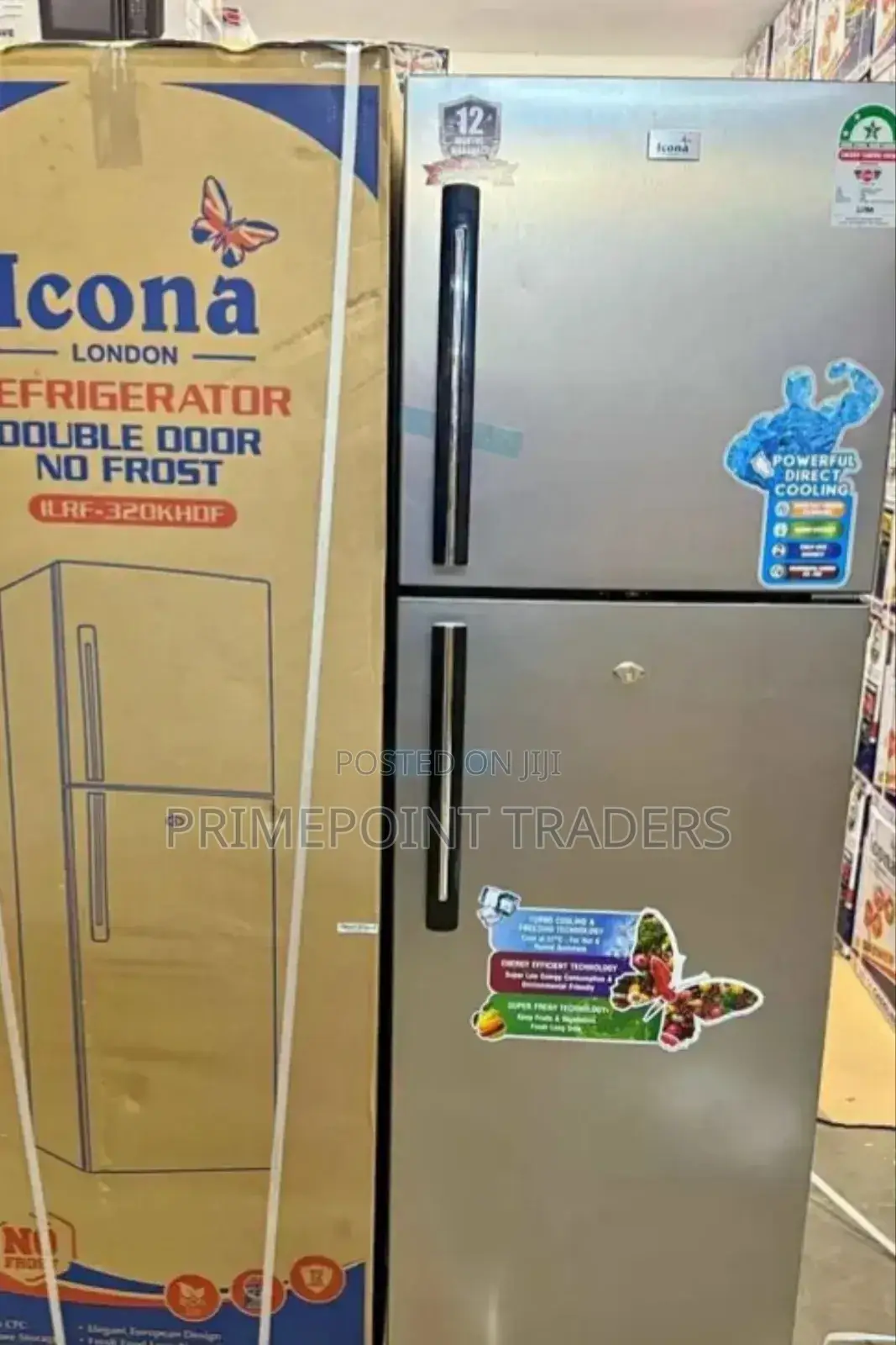 Fridge Icona 275l With Handles, Double Door, Frost Free
