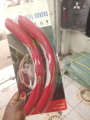 Red Carbon Fiber Steering Cover/ Carbon Steering Cover