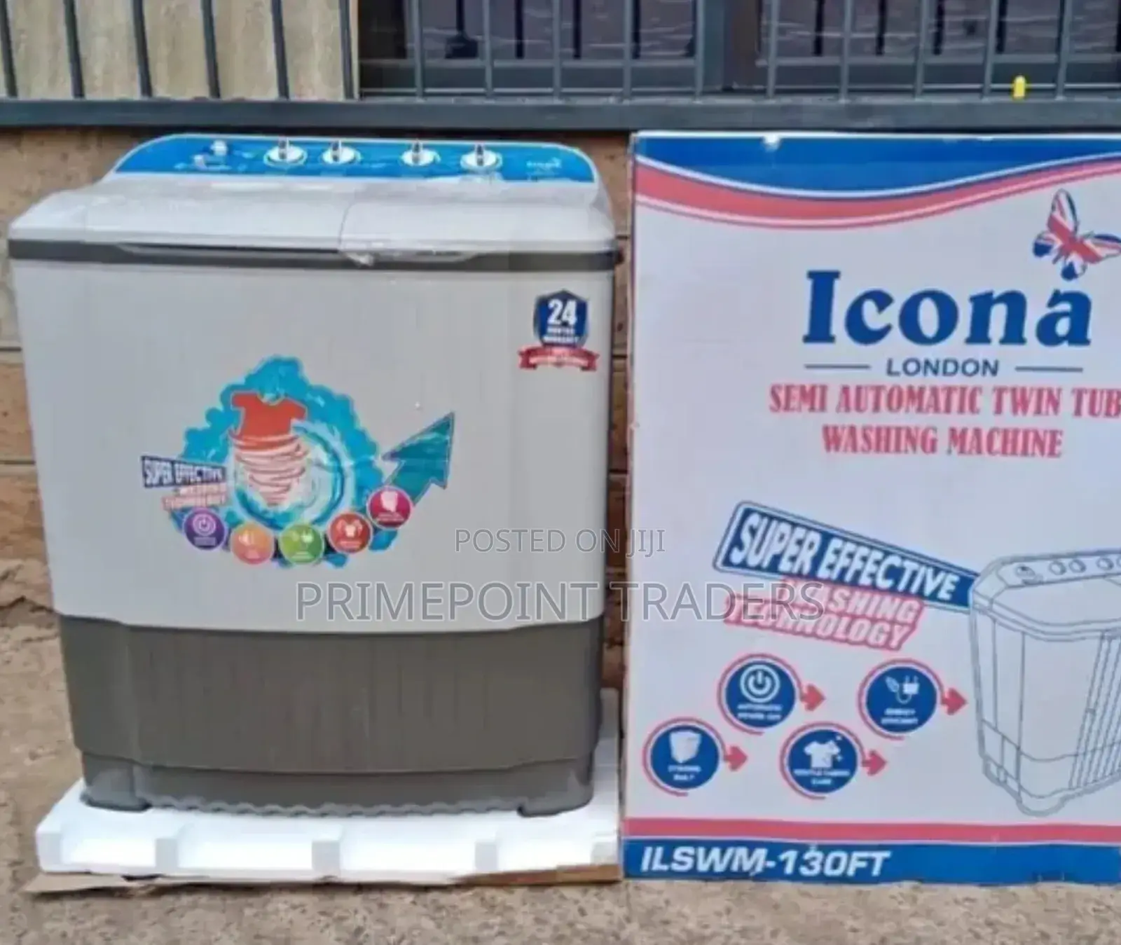 Washing Machine Icona 13kgs, Twin Tub, Top Load