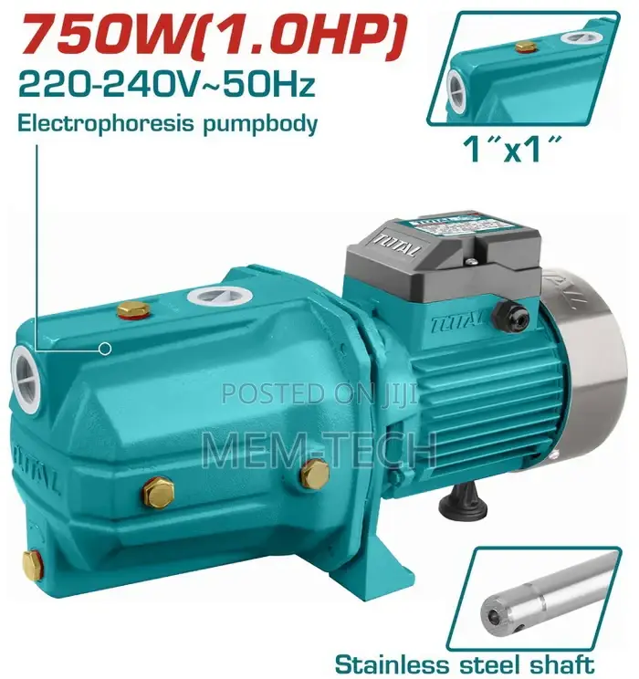 Total Twp37506 Water Pump 750w(1.0hp)
Max.Head:51m