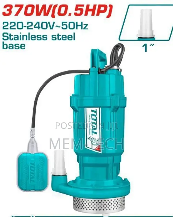 Total Twp63706 Submersible Pump 370w(0.5hp)Max.Head:17m