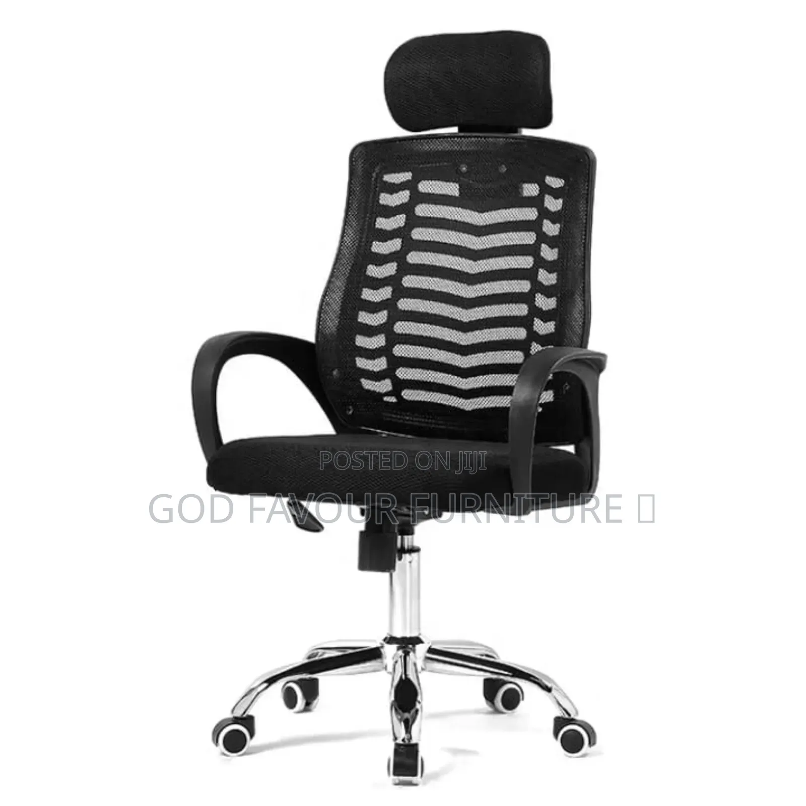 High Back Headrest Office Chair Black Qv4r