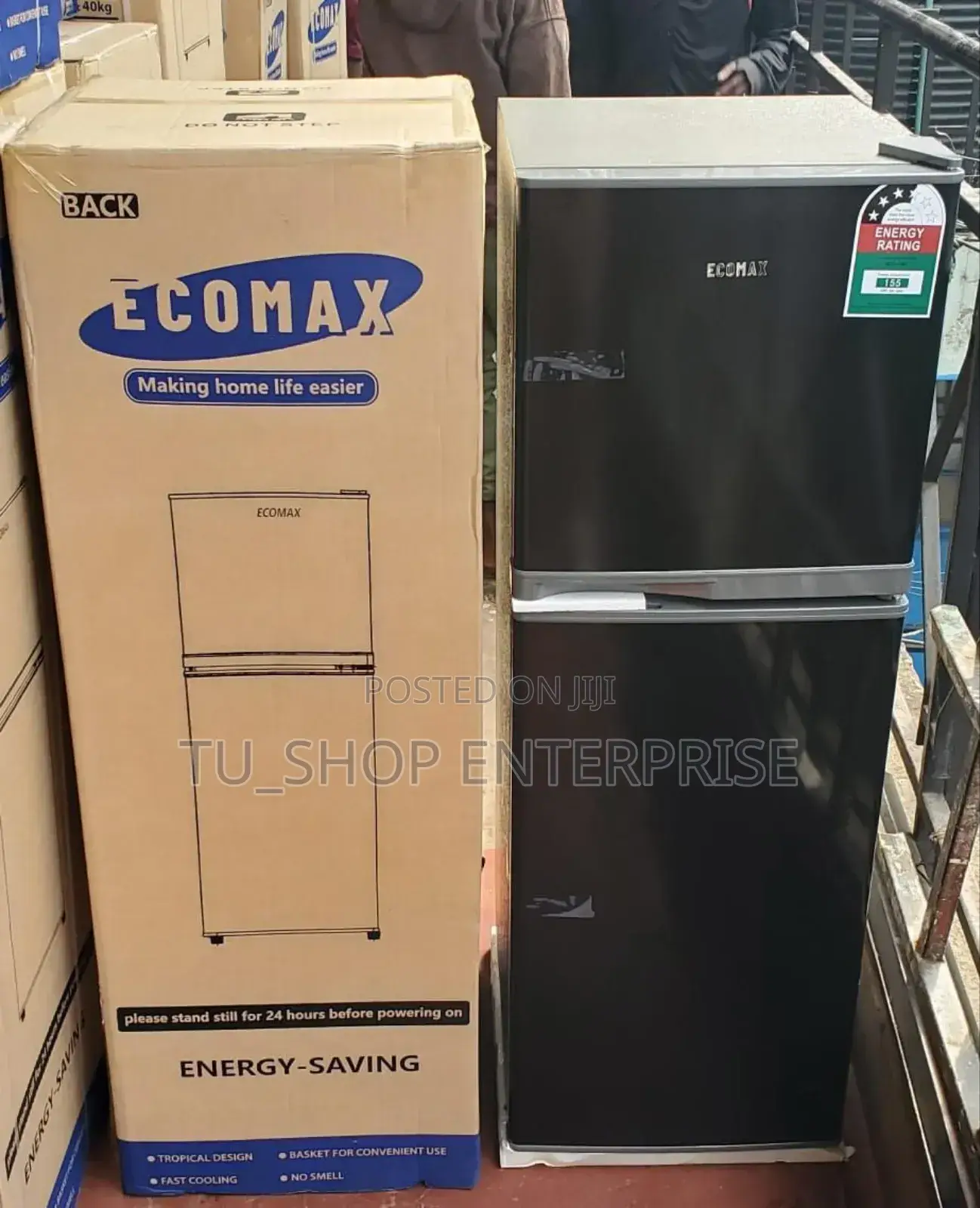 Ecomax 138 Litres Dark Silver Double Door Refrigerator