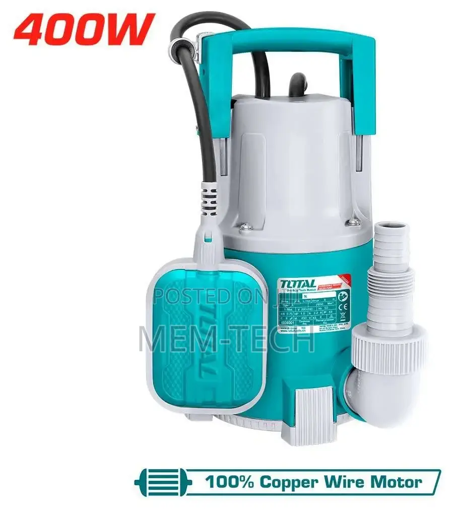 Total Twp64006 Submersible Pump 400w
Max. Head: 8m