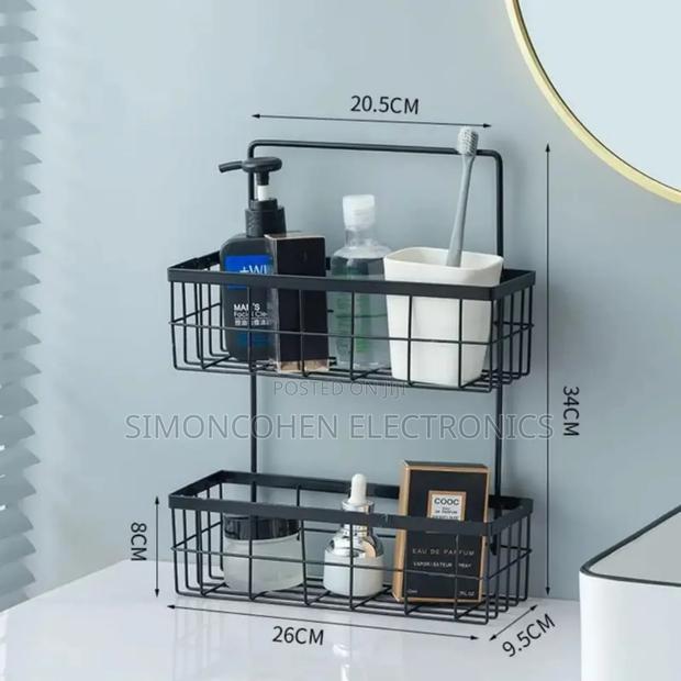Modern Dual Tier Bathroom Storage Rack - thumbnail 2