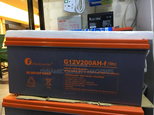 Felicity 200ah Solar Gel Batteries