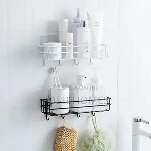 Metallic Bathroom Shelf Oraganizer