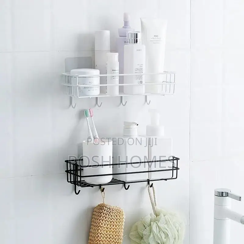 Metallic Bathroom Shelf Oraganizer