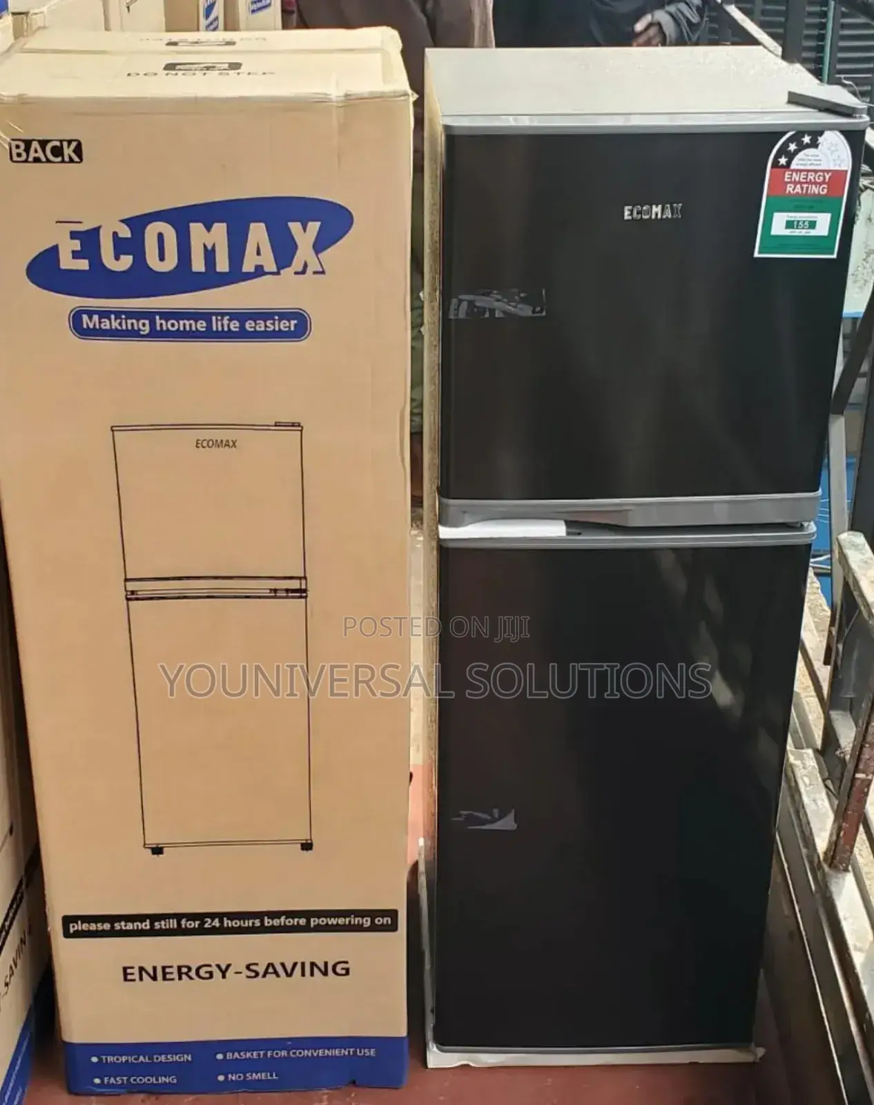 Ecomax 138 Litres Dark Silver Double Door Refrigerator