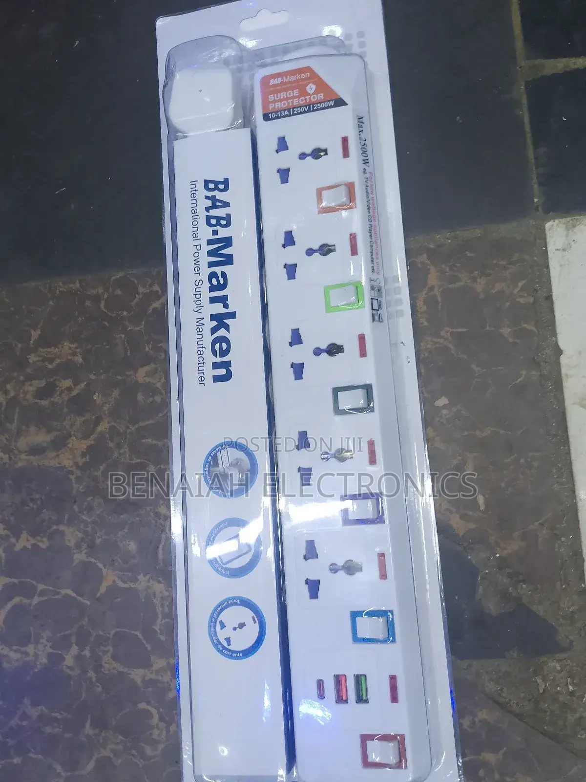 Power Extension Cable 5 Meters With Usb Ports