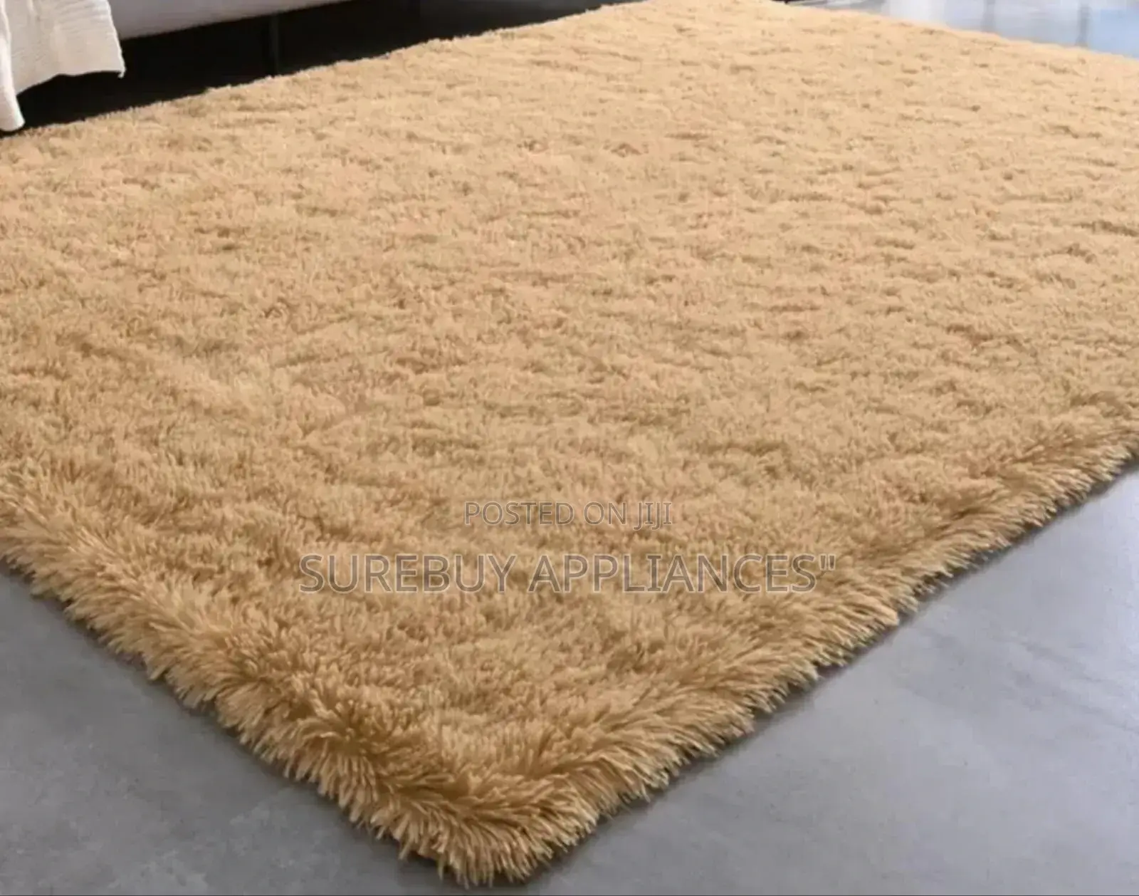 5 by 8 Soft Fluffy Grey Patches Carpets Non-Slip