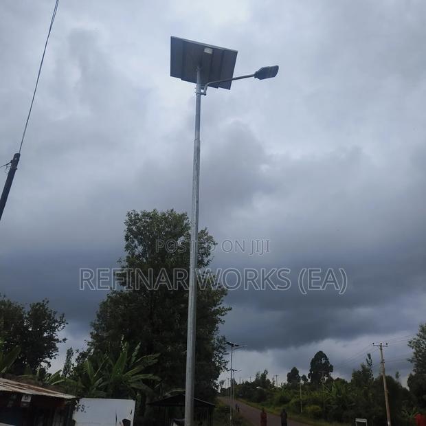 Galvanized Steel Lighting Poles With Custom Brackets - thumbnail 4